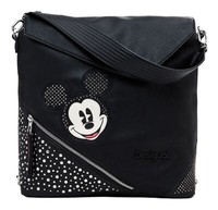 Desigual Mickey Backpack Schultertasche Rucksack Black Schwarz Silberfarben Neu