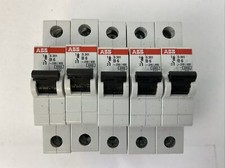 ABB S 201 B 6 CIRCUIT BREAKER 6AMP 230/400VAC 1POLE 2CDS251001R0065 (LOT OF 5)