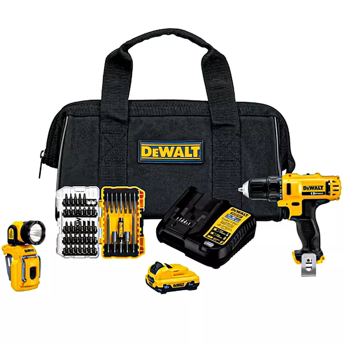 DeWalt 12V MAX Cordless Driver and Drill Hand Tool Set with 45