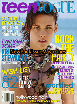 Teen Vogue 12/08,Kristen Stewart,December 2008*BRAND NEW**LAST ONE*