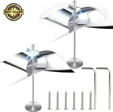 2 Pack Windmill Bird Repellent Reflectors Spinner Bird Deterrent Bird Repel