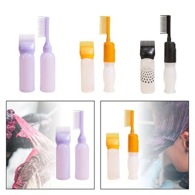 2 Stück Kamm Applikator Flasche leer Haaröl Applikator für Haarpflege