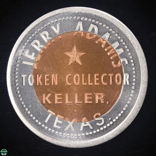 Bimetal Token with a Cent Planchet - Jerry Adams Keller Texas/ 12c trade - UNC