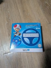 Toad Themed Mario Kart Racing Steering Wheel Blue Wii Remote Hori RARE Hori