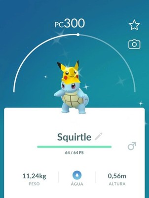 Pokémon Go Trade Shiny Squirtle mit Pikachu Visier