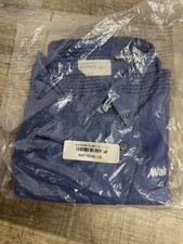 NWT - Walmart Manager Women's Dress Shirt Blue Check (12-14)  Sealed Bag New NOS