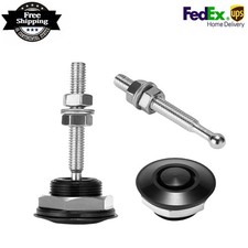 2 Pack Quick Release Hood Pins 2.44 Push Button Latch Lock Kit Black Universal