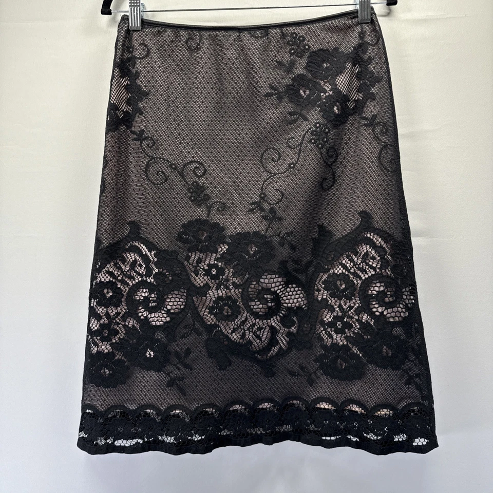 HeartSoul Women's Mini Skirt Size M Whimsigoth Fairy Lace Black Pink Pull On - Image 2 of 4