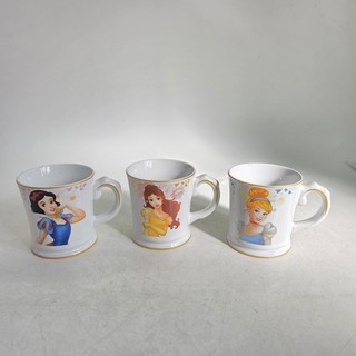 3 x Disney Princess Mugs Belle Cinderella Snow White Collectable Discontinued