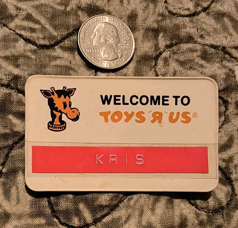 Toys R Us Vintage Original Employee Store Name ID Badge Tag Very Nice Original 