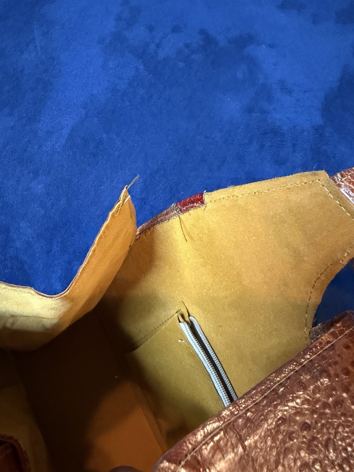 Vtg 70’s Multicolor Leather Patchwork shoulder Ba… - image 15