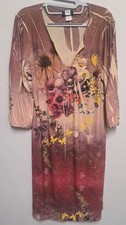 Studio 1940 Floral Midi Dress Large Boho Butterfly Print Made USA 3/4 Sleeve