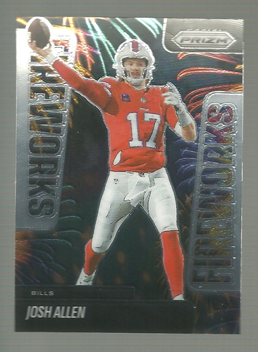 2025 Panini Prizm Josh Allen Fireworks #23 Bills 