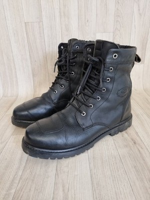 Sidi Denver Black Uk 11 Leather Motorbike Motorcycle Boots Urban Style Lace Up