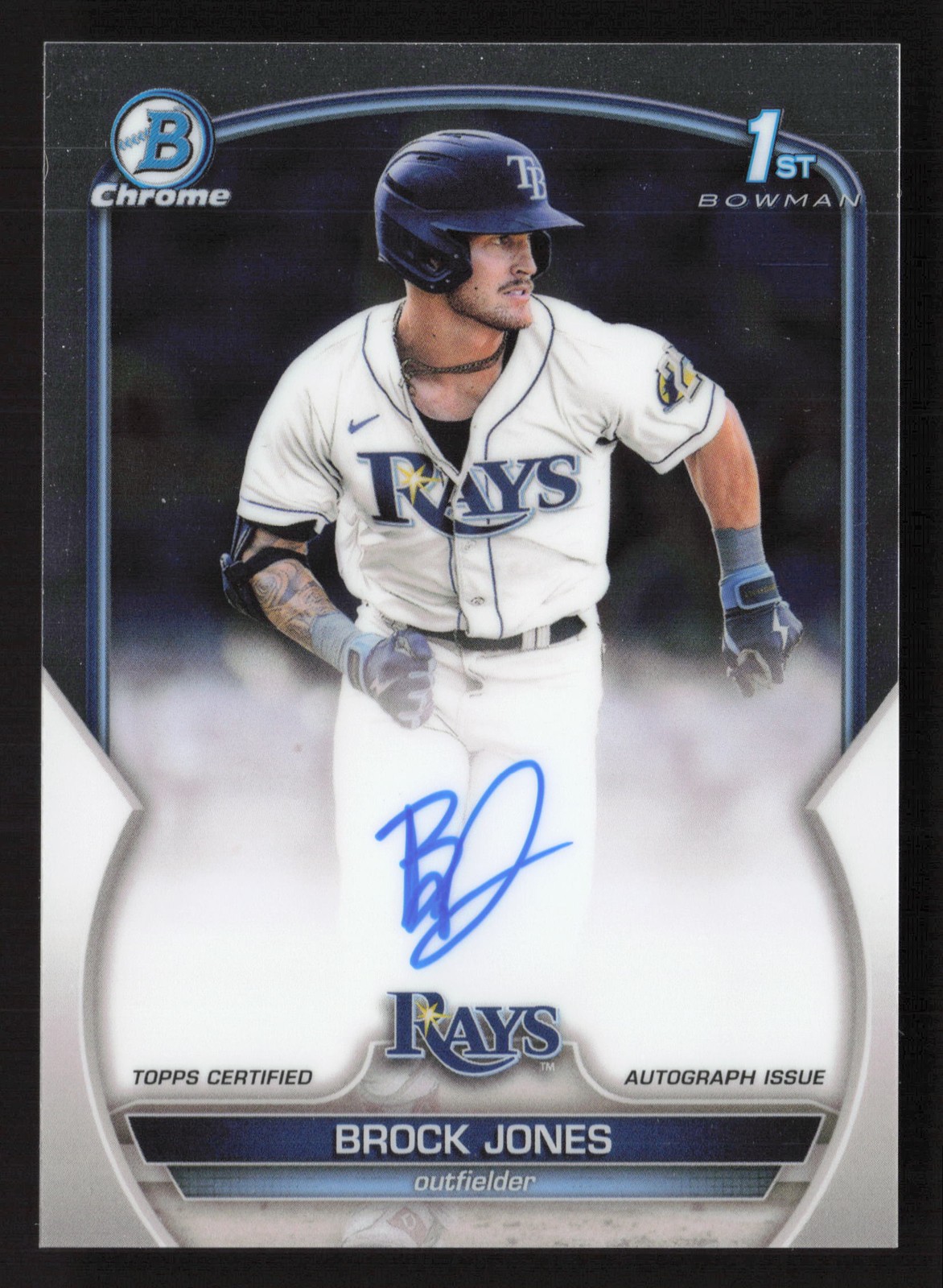 2023 Bowman #CPA-BJ Brock Jones Chrome Prospects Autographs Tampa Bay Rays