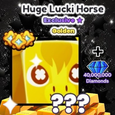 Golden HUGE Lucki Horse + 40 Million Diamonds. PS99