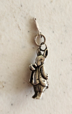 Beatrix Potter Sterling Silver 925 Charm BENJAMIN BUNNY by Hand & Hammer