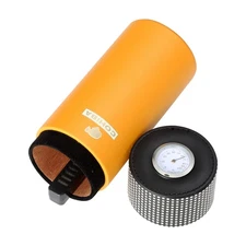 Galiner Cedar Wood Leather Cigar Case Holder 5-7 Cigars Travel Case W/ Gift Box