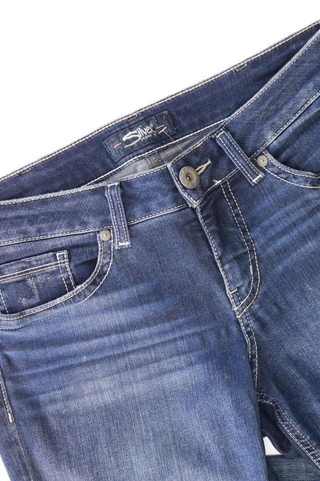 ✅ Silver Jeans 7/8 Jeans Regular Jeans für Damen Gr. W28/L22, S, 36 blau ✅ - Bild 3 von 4
