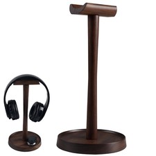 Wood Headphone Stand Headset Stand for Deak Universal Headphone Holder with S...