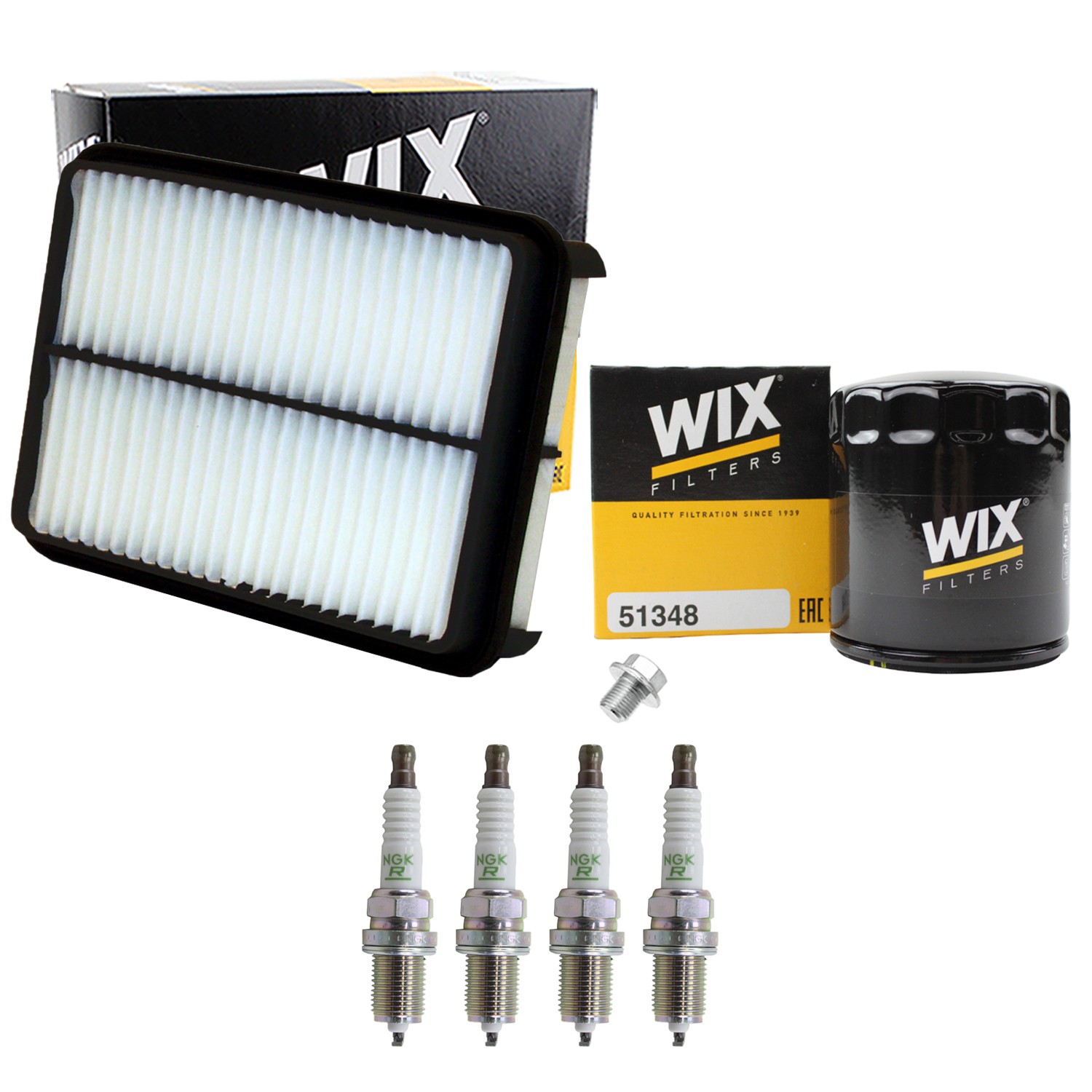 Wix Engine Air Oil Filters  NGK 4 V-Power Spark Plugs Kit for Previa 2.4L L4
