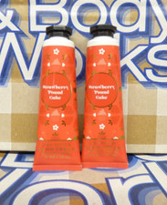 2 Bath Body Works Strawberry Pound Cake Shea Butter Hand Cream Travel Mini