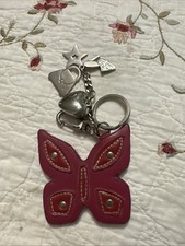 Red Butterfly Key Chain With Charms