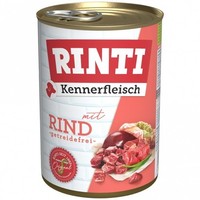 Rinti Kennerfleisch Rind 24X 400G Getreidefrei, Ohne Soja, Hundefutter