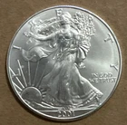2001 American Silver Eagle .999 Fine Silver  in a Capsule PRISTINE