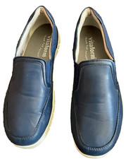 VITAFORM Damen Slipper Hirschleder Leichtsohle Blau Gr 39