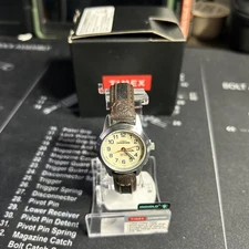 Timex T41181, Women's "Expedition" Brown Leather Watch, Indiglo, 50 Meter WR