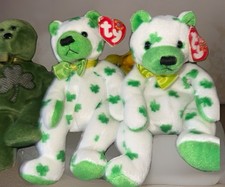 TY Beanie Baby - CLOVER the Irish Bear 7.5 inch - MWMT's Stuffed Animal Toy