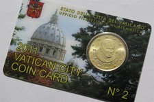 🧭 🇻🇦 VATICAN 50 EURO CENTS 2011 COIN CARD NR. 2 B89 CG16