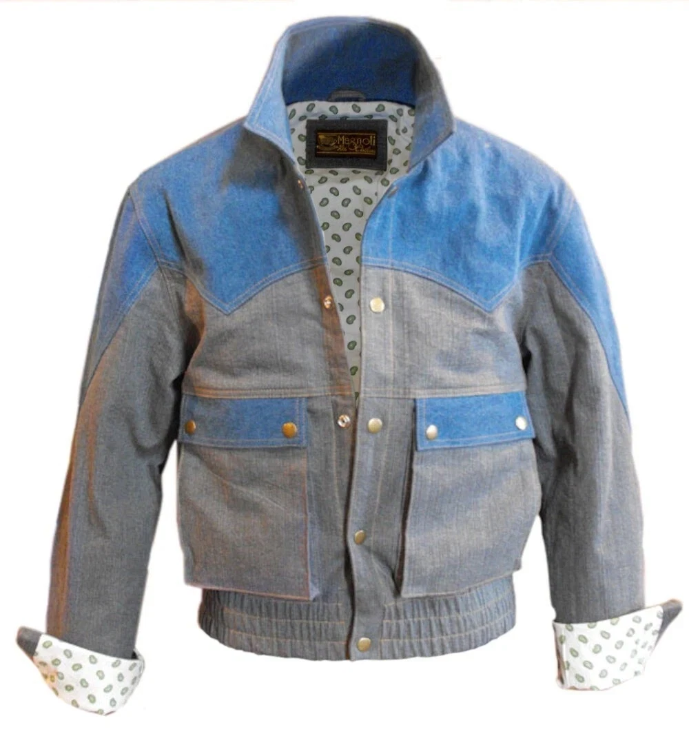 Men’s Marty McFly Back to the Future Denim Jacket – Retro Movie Style Jacket