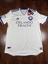 2018 White Adidas Orlando City SC Mens Large Jersey MLS Soccer Shirt 7418A