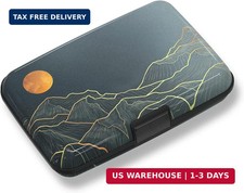 Credit Card Holder, Mini RFID Small Aluminum Card Wallet, Blocking Slim Metal Bu