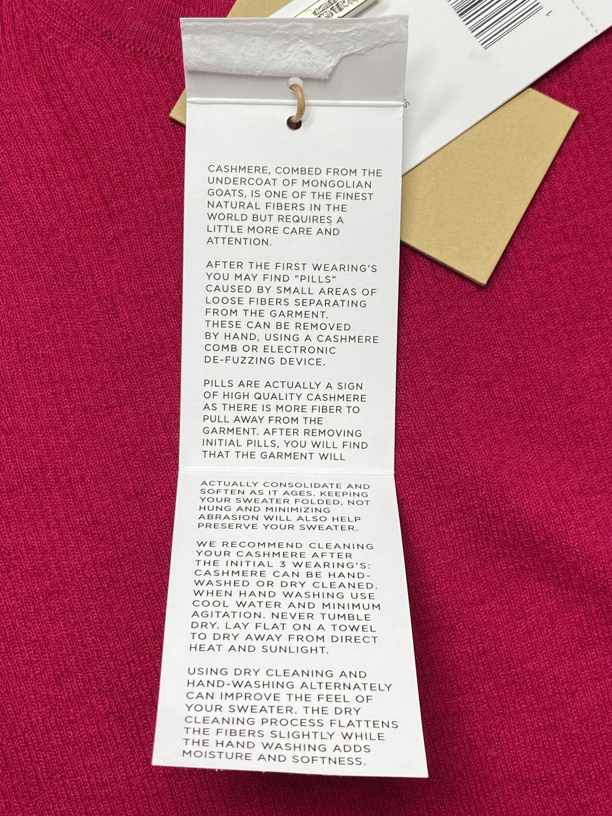 Michael Kors Womens Shirt Pink Size M Hutton Featherweight Cashmere Sweater Top thumbnail 7