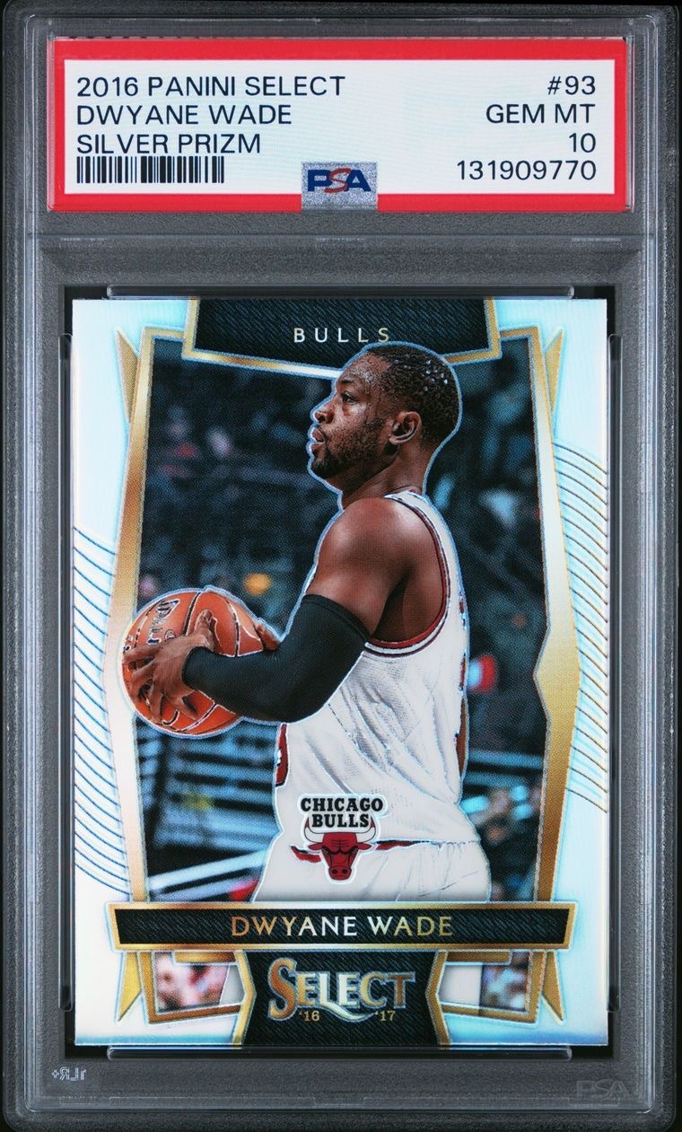 2016 Panini Select #93 Dwyane Wade Silver Prizm PSA Gem Mint 10