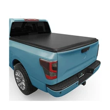 AUTOSAVER88 Soft Roll Up Truck Bed Tonneau Cover Compatible with 2005-2025 Ni...