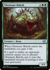 Obstinate Baloth Foil 187/287 The Brothers' War MTG