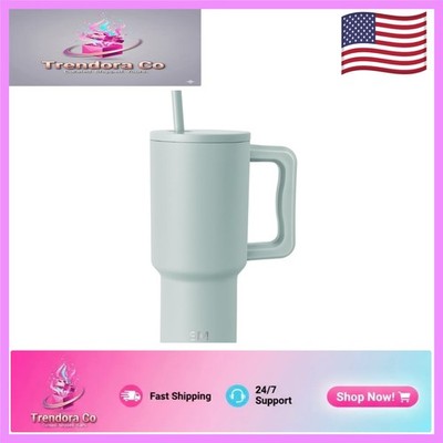 Sea Glass Sage 30 oz Travel Mug: Ergonomic Handle & Cup Holder Friendly Design