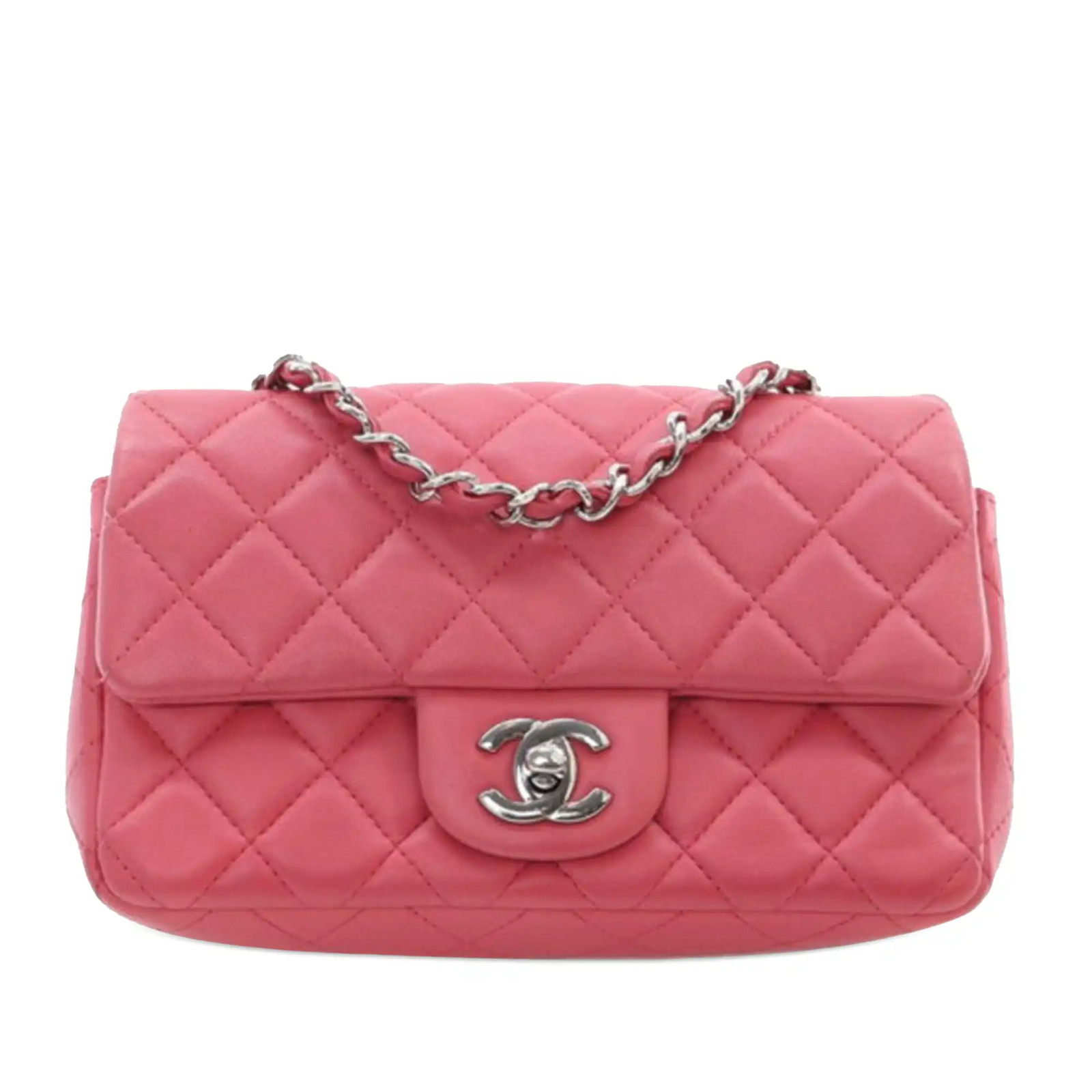 Pre-Owned Chanel Mini Rectangular Classic Lambski… - image 1