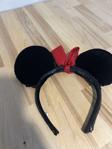 Disney Parks Minnie Mouse Ears Headband Red Bow 99 - Foto 2 di 3