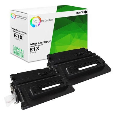 TCT 2 Black CF281X 81X High Yield Toner Cartridges For HP LJ Enterprise MFP M630