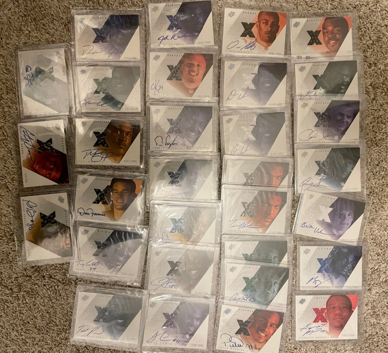 2000 SPx Complete Set Tom Brady Rookie On Card Autos 2 Ultra Rare Spectrums /25 view 11
