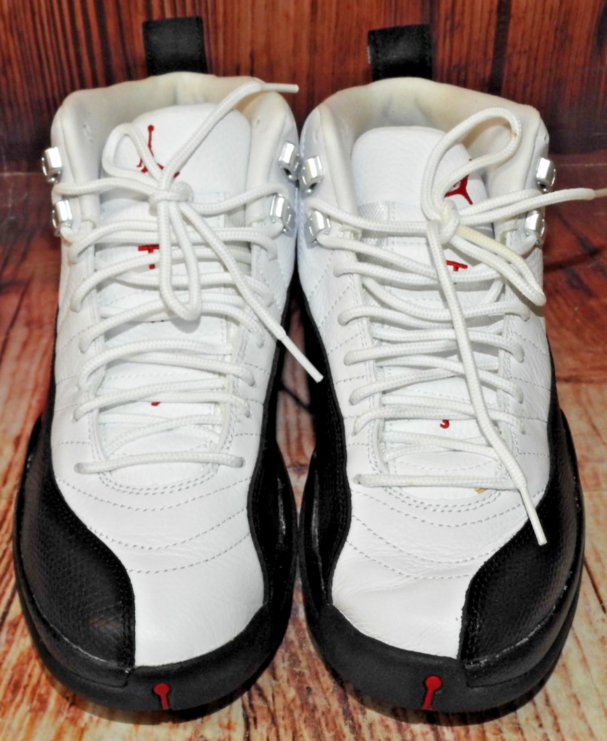 Men's 7.5 , Women's 9 Nike Air Jordan 12 Retro Taxi Flip Black