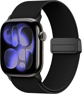 Nylon Stretchy Sport Loop Strap Compatible with Apple Watch 40mm 44mm Magnetic C