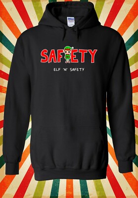 Elfe und Sicherheit Weihnachten lustig cool Männer Frauen Unisex Top Hoodie Sweatshirt 2269