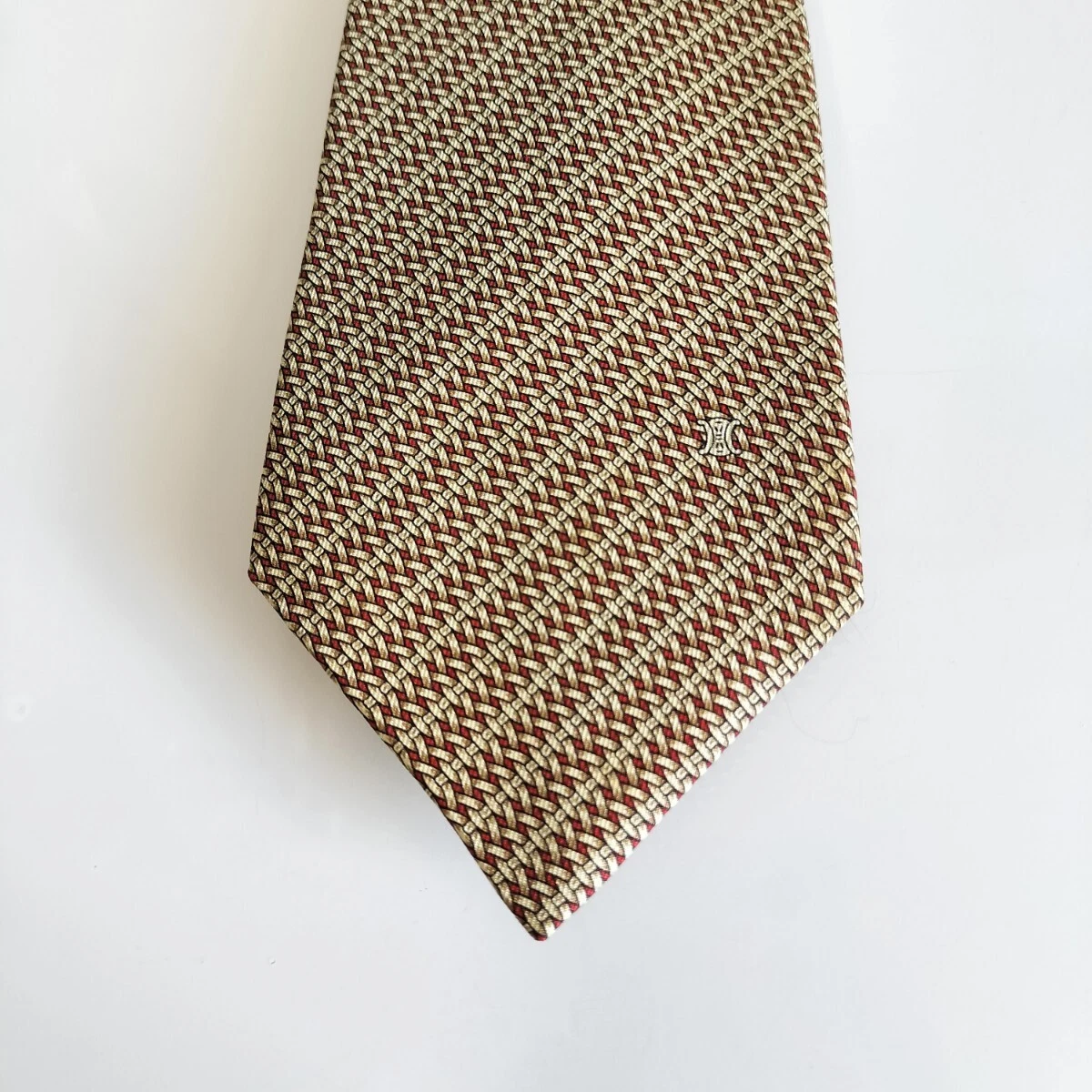 CELINE cravatta uomo seta originale usata cravatta abito classico lusso multicolore A85