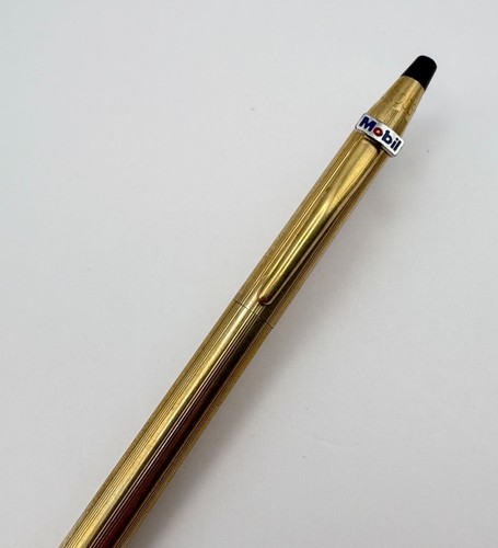 Bolígrafo vintage con logotipo móvil cruz oro 10kt relleno publicidad no funciona - Imagen 7 de 7